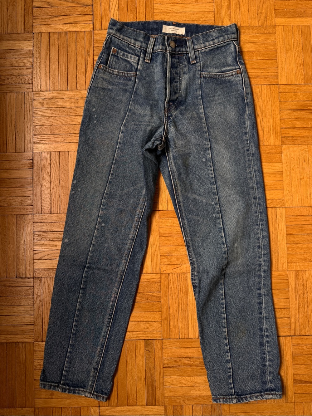 RE/DONE Levi's Reworked Straight Leg Jeans Sz 24